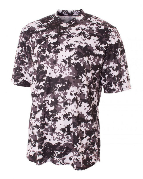 A4 Two-Button Camo Baseball Jersey (N3263)